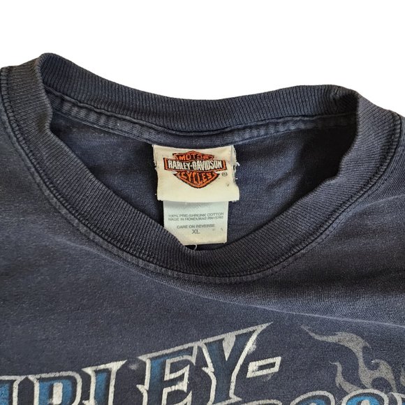 Harley Davidson Long Sleeve XL Myrtle Beach South Carolina Thrashed X Large Y2k - Picture 4 of 8